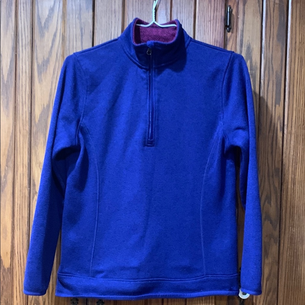 Eddie Bauer women’s 1/4 quarter zip Pullover  Royal blue Size L